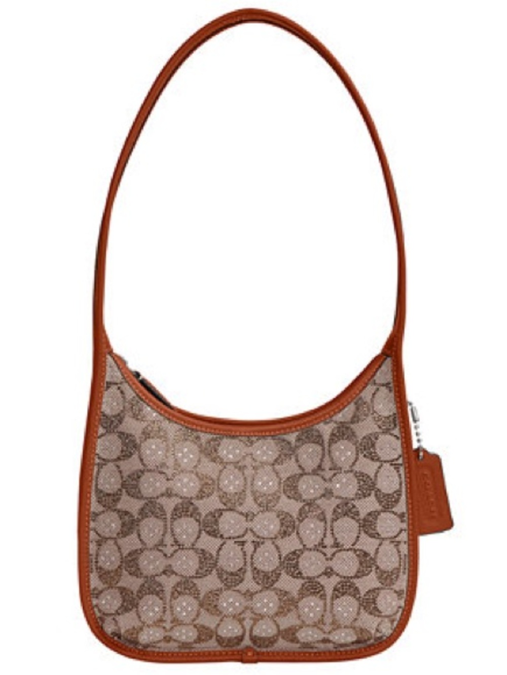 Coach Curve Zip Bag in Crystal Signature Jacquard